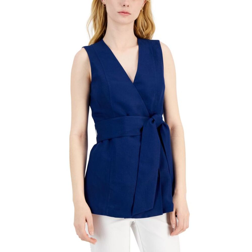 Alfani Sleeveless Tie Front Top